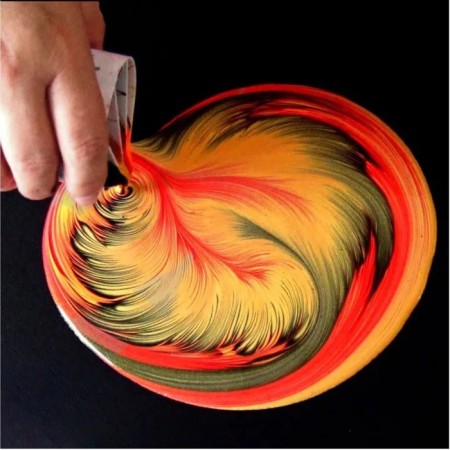Silicone glass for fluid art, 3 sections-5