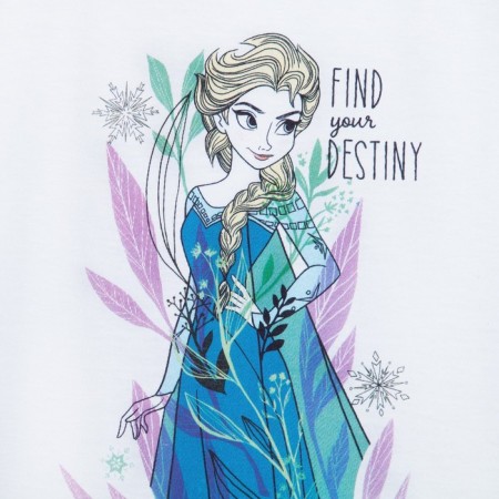 Children's T-shirt "Elsa", cold heart, height 110-116, white-7