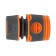 Connector with Aquastop, 1/2 "(12 mm), fast -fast connection, rubberized plastic, Greengo