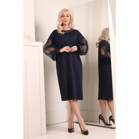 Women's dress, size 50, blue color-4
