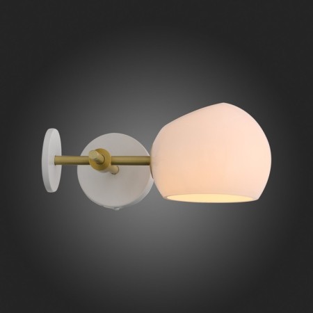 Sconces st. SL434.501.01. Calmare. 1x40 W, E14, 32.2x15 cm, white color-2