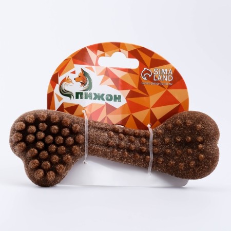 Toy for dogs "Prolent bone", tpr+bamboo, massage, 18 x 7-4