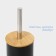 Bamboo toilet brush savanna bamboo, 9.5 × 38 cm, black color