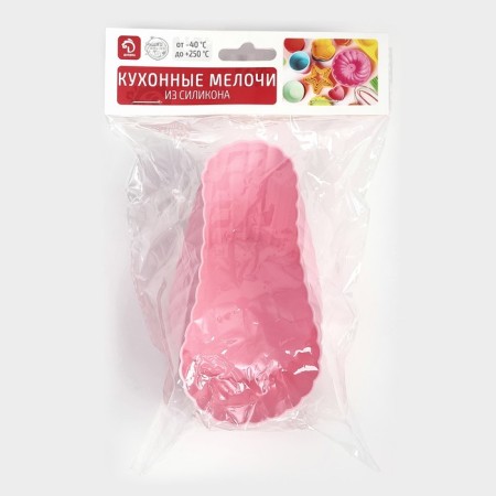 Baking shape of the share "Circle. RIB ", silicone, 10.5 × 6 cm, pink color-6
