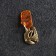Talisman keychain "Karablik desires", brass, amber