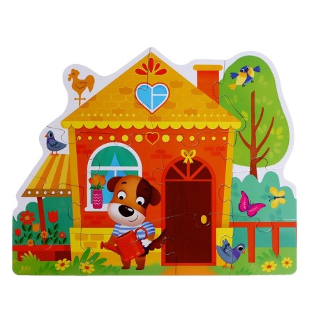 Figure puzzles 4 in 1 "Funny animals", 9, 12, 15, 20 elements-2