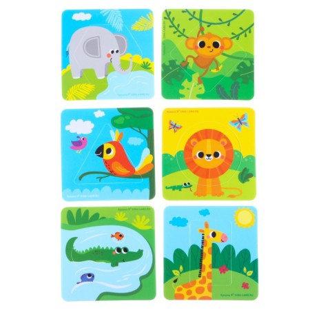 Soft puzzle for kids "Africa", according to the Segen method, 6 details, crush me-1