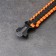 4B1 survival bracelet (paracord, compass, whistle, fire), black-orange