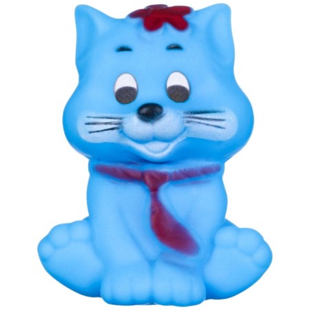 Rubber toy for the bathtub "cat", with a squeak, 1 pc, color mix, crumb I-12