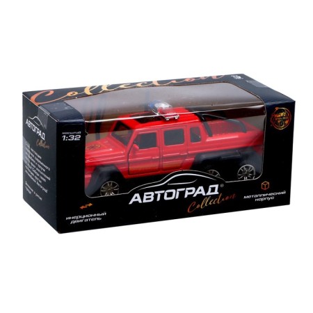 Metal machine "Jeep 6x6 Special Services", 1:32, inertia, color red-4