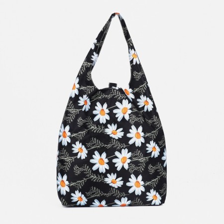 Permanent bag on the button, folding, black color-1