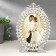 Photo frame Plastic 13x18 cm "Empire" Pearls and Rhinas, silver 26x17.7 cm