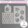 Set of plastic stencils "Leaves", 3 pcs