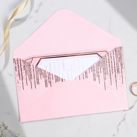 Invitation to a wedding of the PVS with embossing "Golden Rain", 17 x 10 cm-6