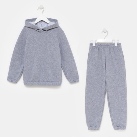 Kids (hoodies, trousers) minku color light gray melange, height 122-11