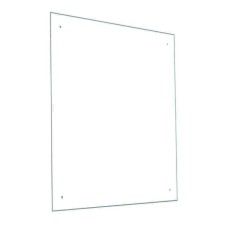Glass panel 600x600x4 mm transparent, with mount