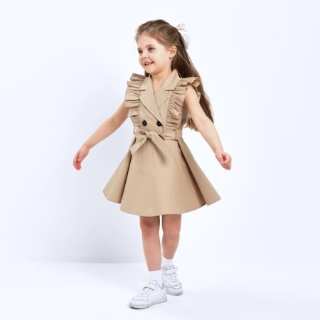 Baby Dressure KAFTAN, size 36 (134-140 cm), beige color-4