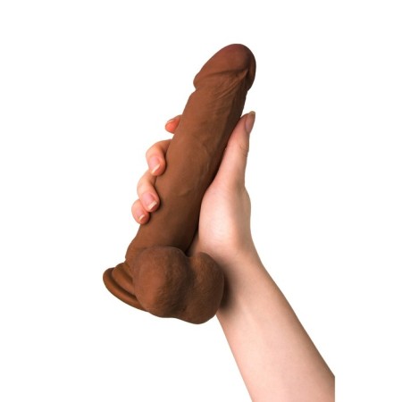 Toyfa Realstick Elite Mulatto phallimitator, realistic, on suction cup, mulatto, 16 cm-14