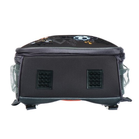 School backpack 38 x 30 x 16 cm, ergonomic back, Stavia "Football", gray-6