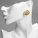 Earrings Metal "Chord" shell, rays, color gold