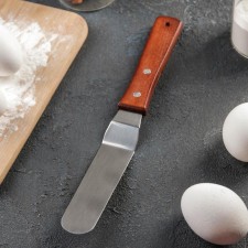 A blade-tank with a wooden handle, curved, 26 cm, working part is 14.5 cm