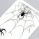 Tattoo on the body black "spiders and web" mix 10x21 cm