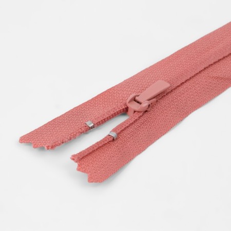Lightning "Spiral", No. 4, non -proceeding, trouser, castle machine, 12 cm, coral color-1