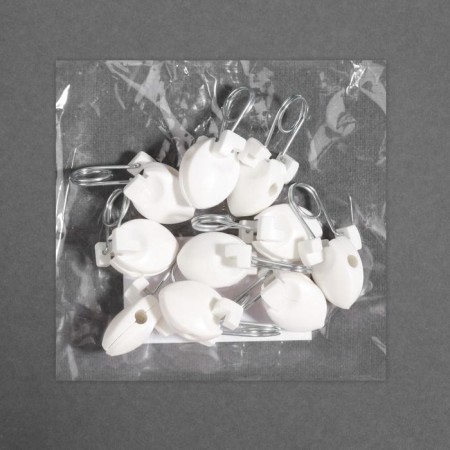 Close for curtains, 37 × 15 mm, white color-1