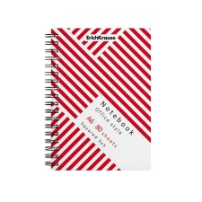 Тетрадь А6, 80 листов в клетку на спирали ErichKrause Red Concept, с пластиковой обложкой, блок офсет