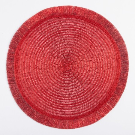 Set of napkins 2 pcs. Dolyana "Shine", central red, D 38 cm-1