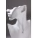 Set 2 objects: earrings, pendant “on the fishing line” Drip, white color in silver, 35cm
