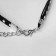 Choker "two threads" square crystal, white color in black, 40cm