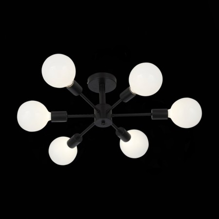 Ceiling EVOLUCE lamp. SL419.402.06. ANO. 6x60 watts, E27, 46x48x23 cm, black color-1