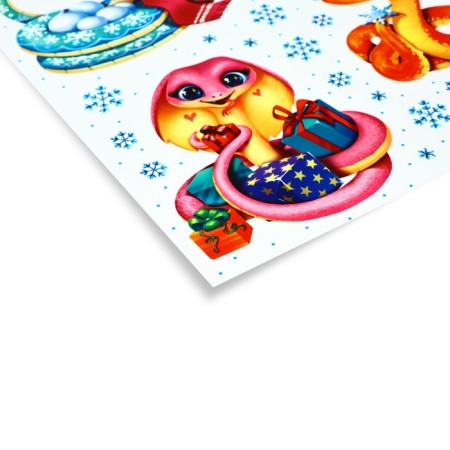 Interior sticker "Snakes 2025", 21 x 29.7 cm, New Year-1