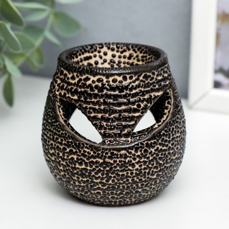 Aroma lamp ceramics "ribbed ball" mix 7x7x7.5 cm-1