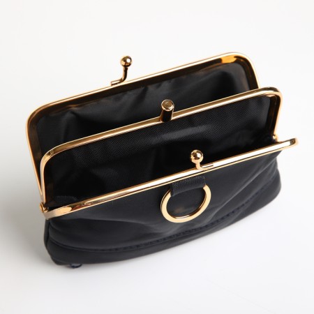 Cosmetic bag on the farmar, 2 departments, blue color-2