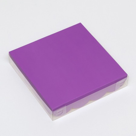 Box for cookies, lilac, 15 x 15 x 3 cm-2