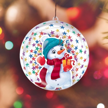 New Year's set for creativity. The Christmas ball "New Year! Snowman"-2
