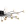 Freya FR5242CL-24B Celebrity, 1168x1168x103 mm ceiling lamp, G4, 24x3W, black color