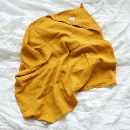 Toward Corner Muslim crumb I, 75x75 cm, mustard color, 100% cotton, 3-p, 180 g/m2-1
