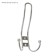 Furniture tundra hook TKT002, three -rod, chrome, 4 pcs TMP