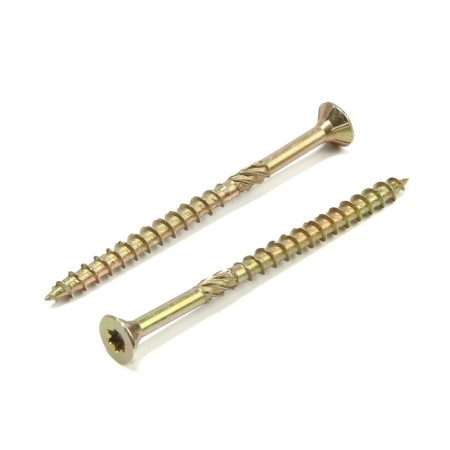 Infix, 4 x60 mm wood screws, with a cutting cutter., Torx20, yellow zinc