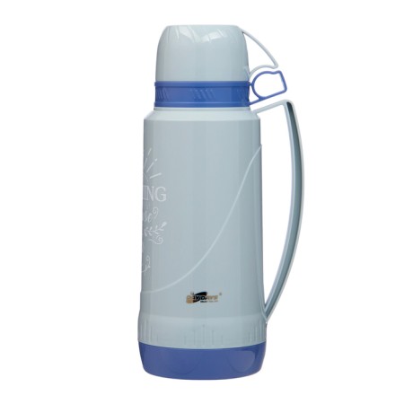 Thermos 1.8 l, with a glass flask, retains heat 12 hours, blue