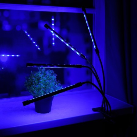 LED phytosvetnel, 36 watts, 250 mm, IP66, 5 V, USB, bicoline, clothespin, with a timer-1