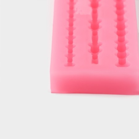 Mold "Collection of Beads", silicone, 26.5 × 3.8 × 1 cm, pink color-3