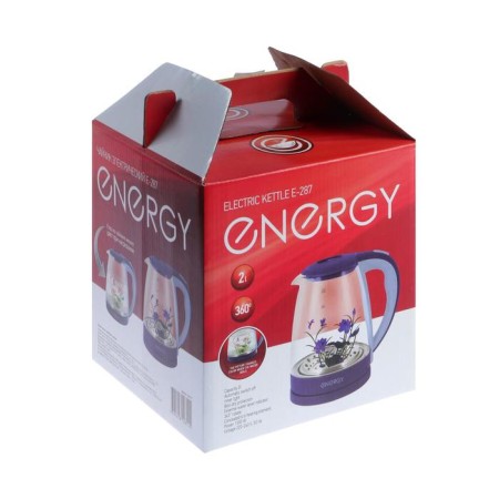 Electric kettle Energy E-287, glass, 2 l, 1500 watts, backlight, blue-10