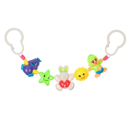 Stretching to a stroller/crib “chicken, bunny, monkey”, 3 toys, mix color, crush me-1
