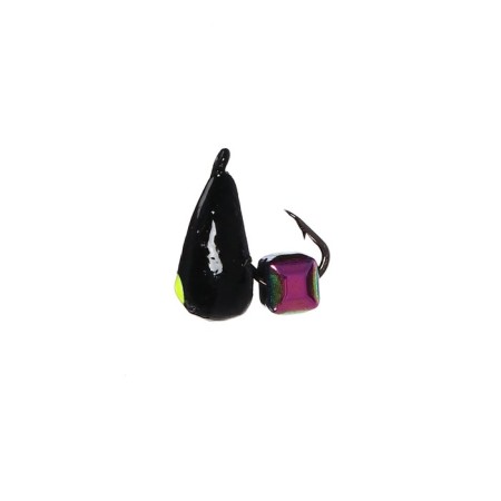 Mormyshka crap black, lime of the eye + cube Granen chameleon, weight 0.68 g-1