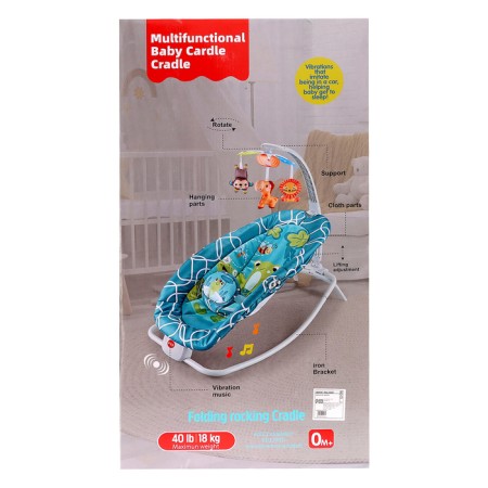 Musical rocking chair for newborns, turquoise color-14