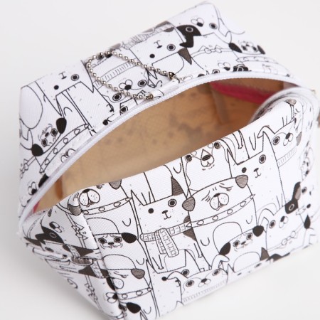 Monetnik cosmetic bag, white/black color-2